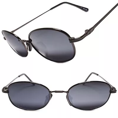 80s Swag Genuine Vintage Hip Hop Style Mens Rectangle Sunglasses Gunmetal Frame • $12.99