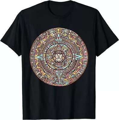 BEST TO BUY Aztec Calendar Mexican Art Sun Stone Ancient Mayans T-Shirt • $17.38