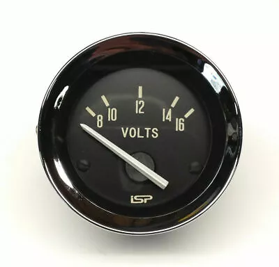 Vw Type Isp 3 Series Black Voltmeter Gauge 2-1/16  Bug Bus Ghia Super Beetle • $50