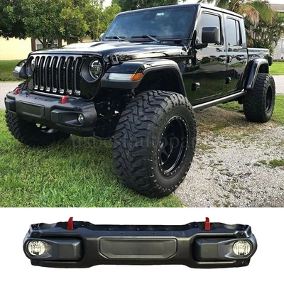 $395 • Buy Steel Front Bumper Kit For 2018 2019 2020 2021 2023+ Jeep Wrangler Gladiator JT