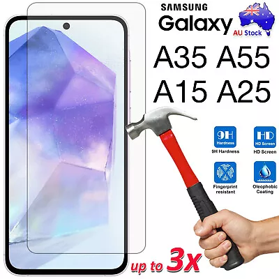 9H Tempered Glass | Film Screen Protector Samsung Galaxy A35 A55 5G A15 A25 A54 • $5.99