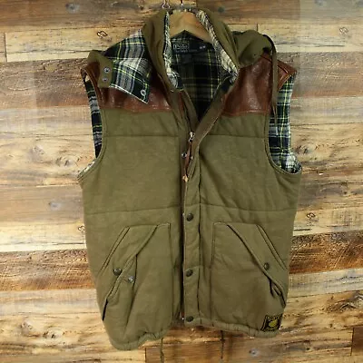 Polo Ralph Lauren Vest Jacket Size M Hunting Fishing Hood • $124.99