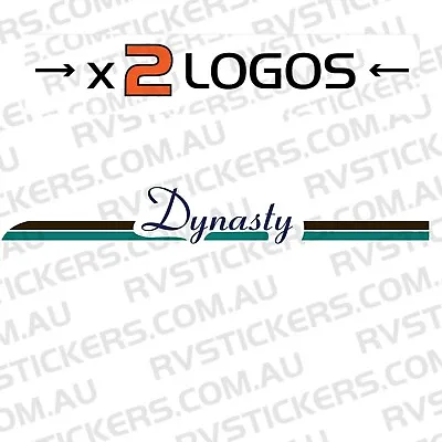 2x WINDSOR DYNASTY Caravan Decal 980mm Sticker Vintage Graphics  • $69.30