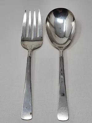 Vintage Large Fork & Spoon Serving Utensil 8 3/4  WM Mfg Co - Original Rogers • $5.99