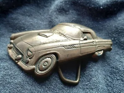 Vtg 1978 Solid Brass Baron Belt Buckle Classic Car 6107 55-56 Thunderbird  • $29.95