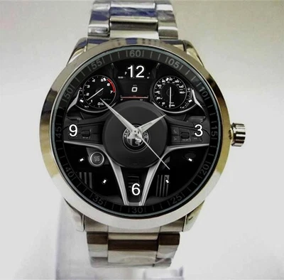 $24.99 • Buy Awesome 2017 Alfa Romeo Giulia Steering Wheel Sport Metal Watch