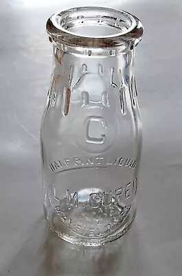 Vintage 1/2 Pint Embossed L.M. Cure Mayfield PA Dairy Milk Bottle Thatcher MTC • $20