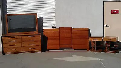 5PC Mid CenturyModern Bedroom Set Renzo Rutili For Johnson Furniture Dresser MCM • $6499
