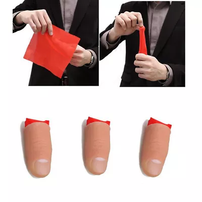 £3.66 • Buy 3Pcs Soft Thumb Tip Finger Fake Magic Trick Vinyl Toy Fun Joke Prank Props