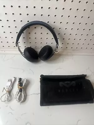 House Of Marley Rise Over Ear Headphones Bluetooth Wireless On-Ear Denim • $55