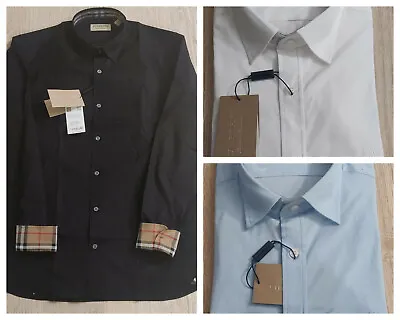 BURBERRY Henry Men Long Sleeve Cotton SLIM FIT Dress Shirt • $139.95