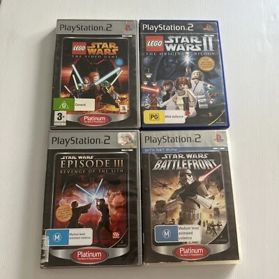 $44.50 • Buy Star Wars PS2 Bundle X4 - Lego 1 + Trilogy 2, Episode III, Battlefront PS2 Game