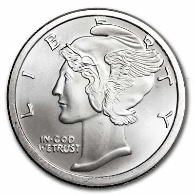2 Oz Silver Round - Mercury Head Dime • $68.59