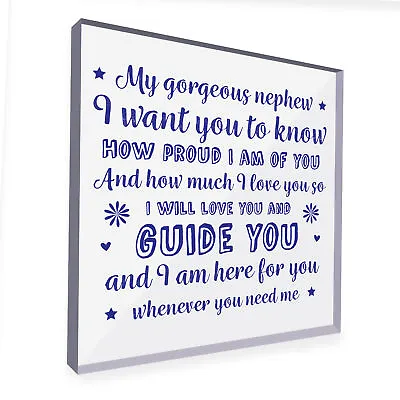 Nephew Gifts From Auntie Uncle Handmade Plaque Birthday Gift For Nephew • £9.99