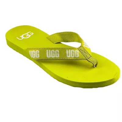 UGG Shoes Thong Slides Sandals Green Flip Flops Women's Size 7M • $24.99