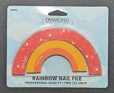 Diamond Cosmetics Rainbow Nail File - 2 Files - 240 Grit - Free Shipping • $6.55