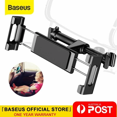 $19.29 • Buy Baseus Car Seat Back Headrest Mount Holder For 4.7-12.9 Inch IPad Phone Tablet