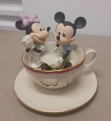 Lenox Disney Mickey's Teacup Twirl Figurine Minnie Mouse Mad Tea Party Ride • $69.64