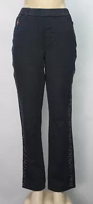 Dream Jeanne By Quacker Factory Women's Pull On Pants Stretch Black Size M • $18