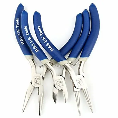 £11.99 • Buy Pliers Tools Kit Chrome Plated Jewellery Making Beading Mini 3 Set Long Quality