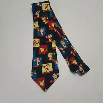 Vintage 90s Necktie Disney Winnie The Pooh Tigger Polyester Men's Tie Cartoon • $9.89