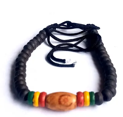 Rasta Roots Bangle Hand Made Beads  Bob One Love Jamaica Reggae Africa • $13