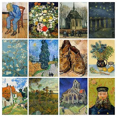 Van Gogh Paintings Classic Poster Prints Vintage Famous Art Pictures A3 A4 A5 • £3.99