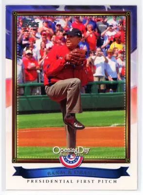 2011 Topps Opening Day Presidential First Pitch Barack Obama #PFP-10 • $5.49