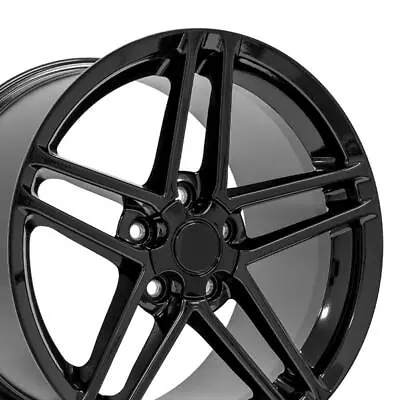 18x10.5/18x9.5 Rims Fits Corvette C6 Wheels Z06 Style Black SET Of 4 • $813