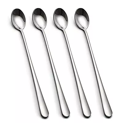 Long Handle Iced Tea Spoons 9-Inch Long Handle Tea SpoonsCoffee SpoonSet Of 4 • $11.27