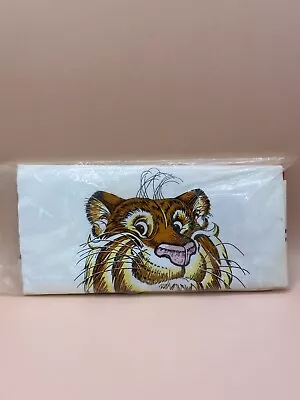 Vintage Exxon Tiger Happy Motoring Draw String Plastic Bag 13  X 15  NEW Old Stk • $20.55