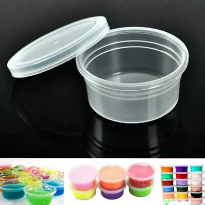 $4.64 • Buy 20x Round Storage Box Jewelry Container With Lid Slime Clay Jar Sealed ACC DIY