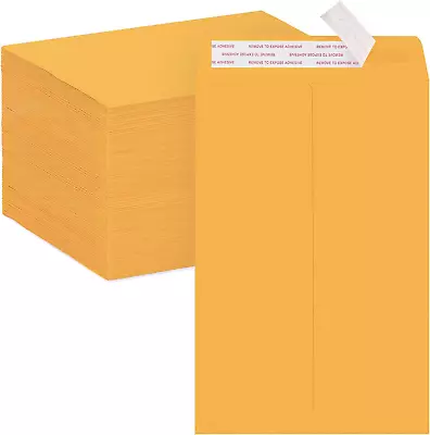 ACSTEP 100Pack Manilla Envelopes 6 X 9 Brown Kraft Catalog Envelopes Self Seal • $22.88