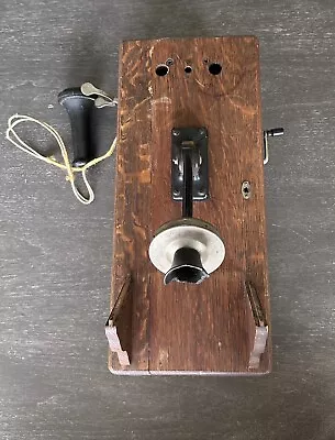 Antique Western Electric Telephone Oak Wall Mount Crank Phone • $99.99