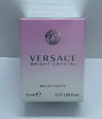 NEW NIB Versace Bright Crystal Perfume Women Eau De Toilette EDT 5ml/0.17oz Trvl • $15.50