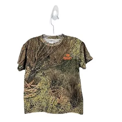 Mossy Oak Shirt Youth Medium Brown Camo Hunting Outdoor Short Sleeve Tee Kids • $7.50