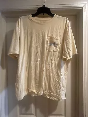 Margaritaville Shirt Mens Extra Large Yellow Vintage Wash Pocket Fish Adult • $14.99