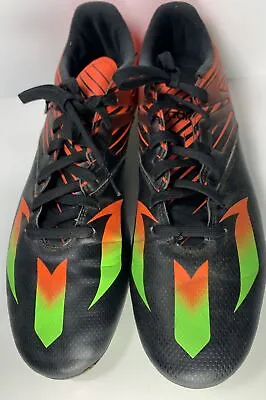 ADIDAS Messi Football Soccer Cleats AF4852 Black Orange Men's US 13 UK 12 1/2 • $31.50