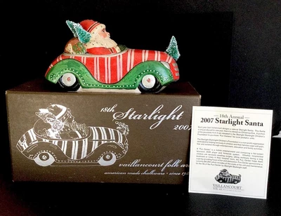 $375 • Buy Judi Signed VAILLANCOURT 2007-30 STARLIGHT #18 SANTA Stripe ROADSTER CAR BOX COA