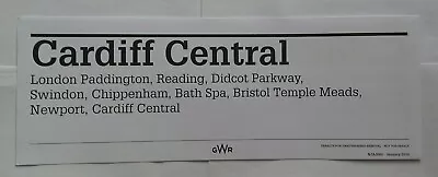 GREAT WESTERN RAILWAY WINDOW LABEL GWR London Paddington-Cardiff Central Express • £7.99