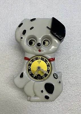 Mi Ken Vintage Novelty Wall Clock Dalmatian By Mi-Ken Japan. With Moving Eyes. • $80.83