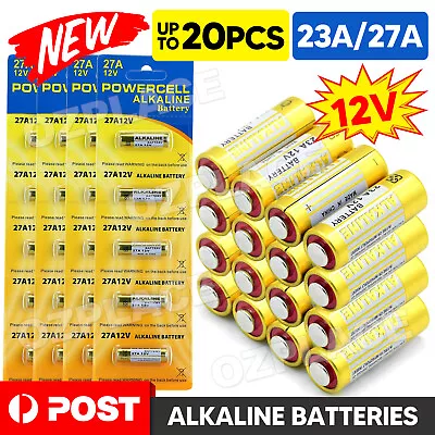 27A LR27A  A23 23A 23GA 23AE 12V Alkaline Batteries For Garage Car Remote Alarm • $4.45