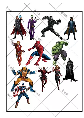 2.5  Marvel Characters Pre Cut Edible Cake Toppers • £5.49