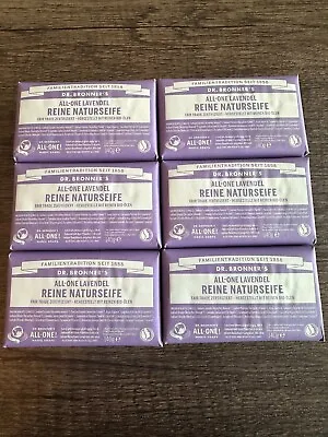 Dr Bronner Organic Lavender Soap Bar - 140g (Pack Of 6) • £31.99