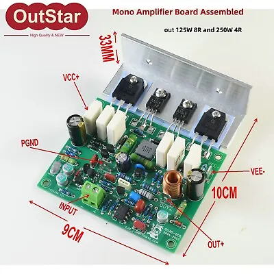 QUAD606 Mono Power Amplifier Board W/ Output Power 125W 8R 250W 4R Assembled • $18.52