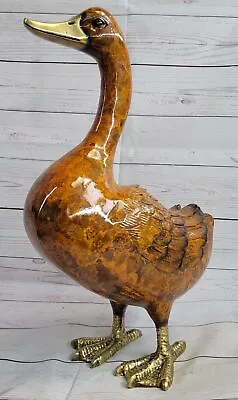 Delightful Duck Bronze Sculpture After J. Moigniez Hot Cast Masterpiece Figurine • $279.65