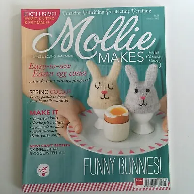 £5.99 • Buy Mollie Makes Issue 25 March 2013 Egg Cosy Easter Rabbits Knitting Felt Necklace