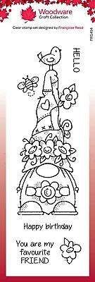 £6.75 • Buy Woodware Gnome Clear Stamps - By Francoise Read - Creative Expression