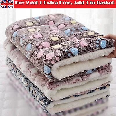 WARM PET BLANKET PAD CAT DOG BED SOFT FLEECE MAT WARM THERMAL RUG Pet Beds • £7.99