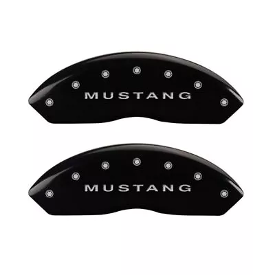 MGP 4 Caliper Covers  Front Fit Mustang  Rear S197/GT Black Finish Silver • $299.27